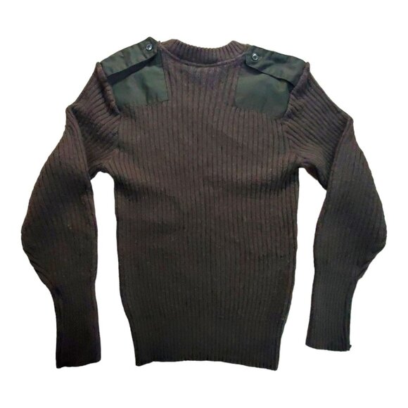 Military Sweater Men's 42 Green 100% Wool Pullover Commando Vintage Long Sleeve - Picture 2 of 15